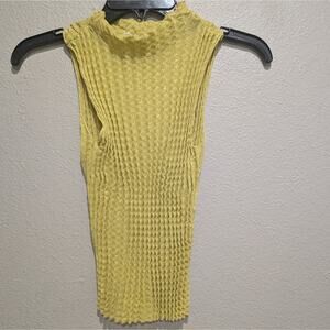 Zara Textured Mock Neck Tank top